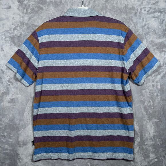 Patagonia Organic Cotton Striped Polo Shirt Men’s L Multicolor - Picture 2 of 5